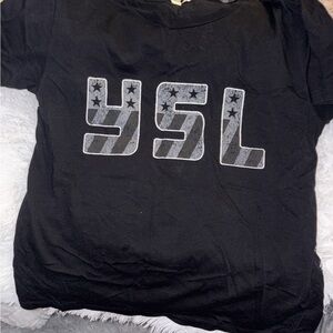 Woman’s YSL t shirt size small runs big